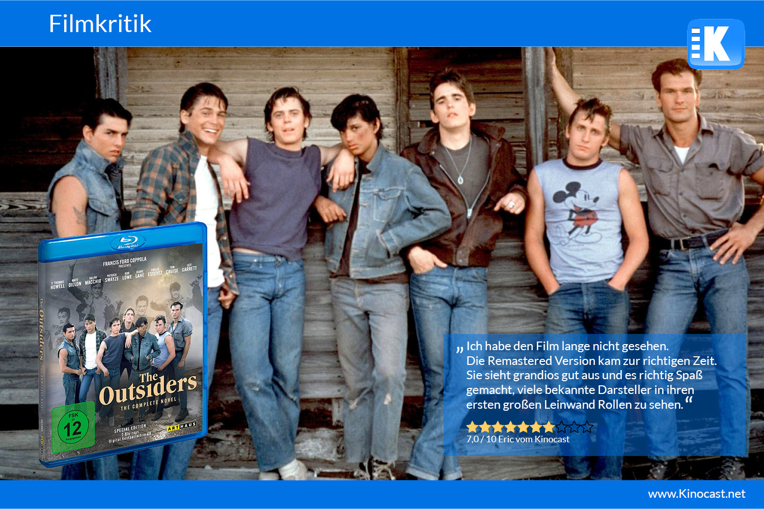 The Outsiders Blu ray Kinocast Filmkritik Deutsch