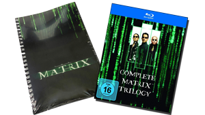 Matrix Blu rays und Notizbuc