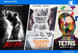 #758: Cocaine Bear, Tetris, Tausend Zeilen, Shark Waters, Tulsa King, The Orville, Ghosts, Shrinking