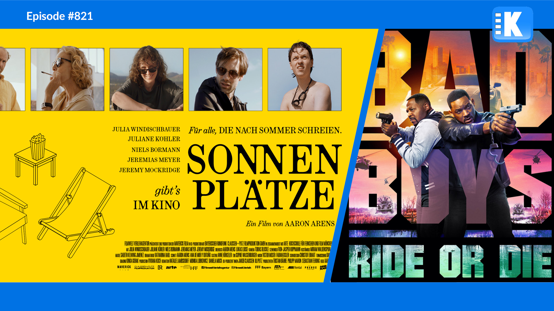 Sonnenplätze Bad Boys Ride or Die Kino Film Poster Banner