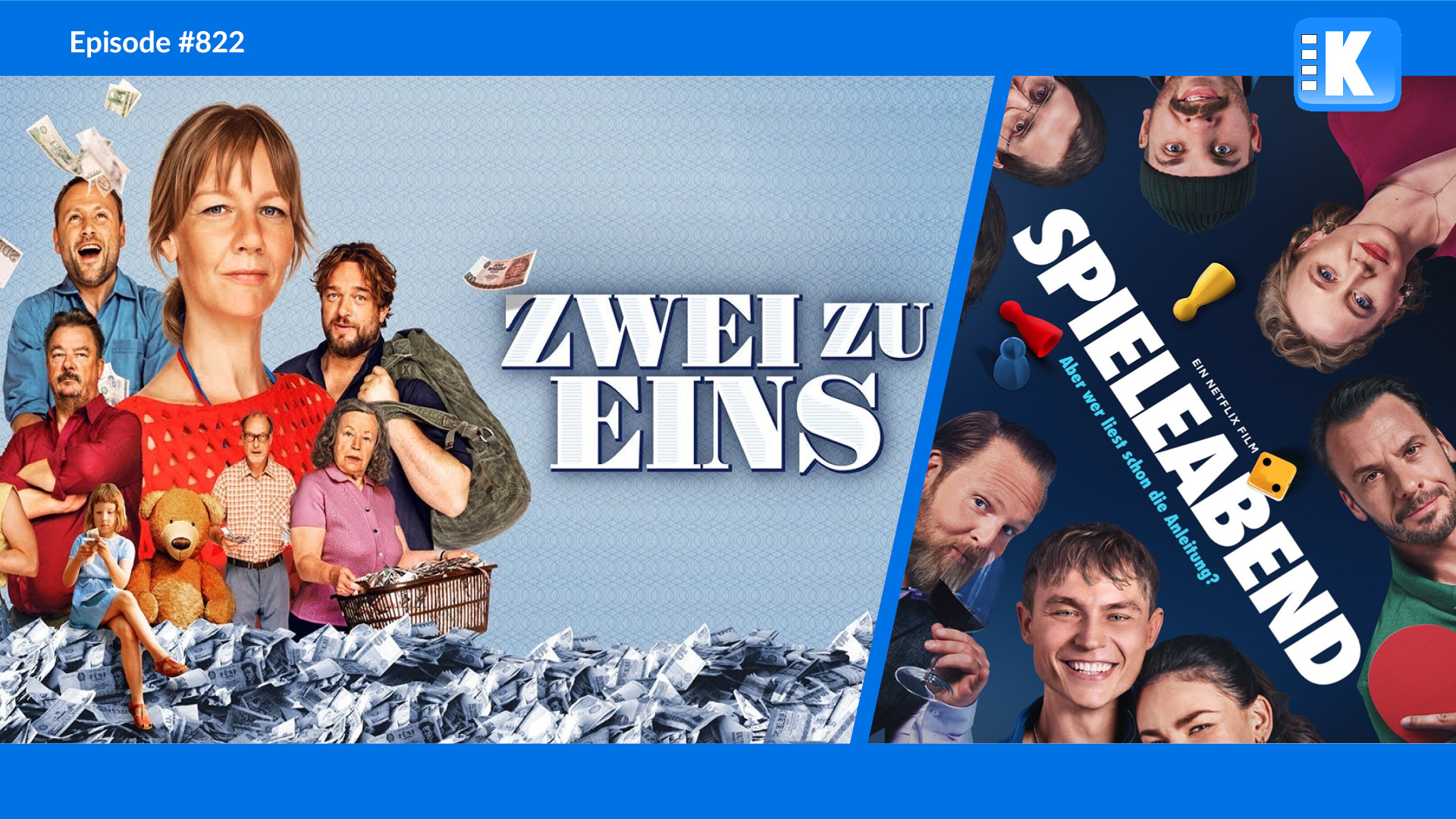 Zwei zu Eins Spieleabend Film Poster Banner Deutsch